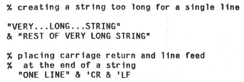 string example