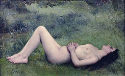 nude on the grass