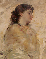young woman in profile