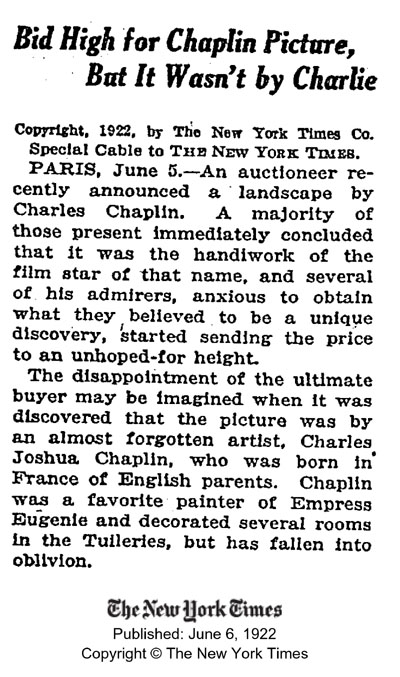 Charles Chaplin auction